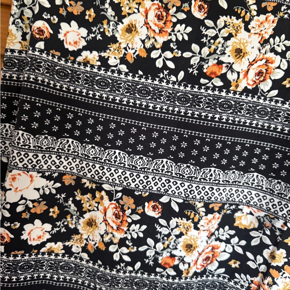 Blu Planet Floral Boho Tank Top Mesh Yoke Sleeveless Blouse | Size M - Picture 2 of 6